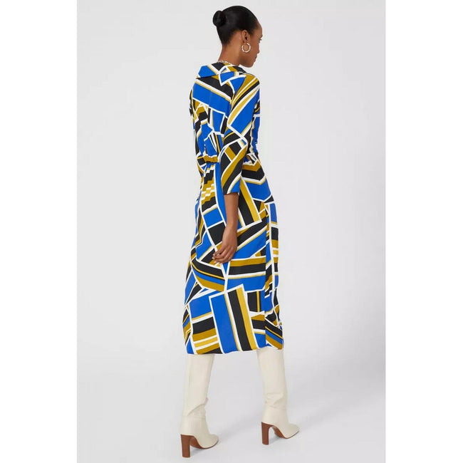 Cobalt Blue - Back - Principles Womens-Ladies Printed Wrap Dress