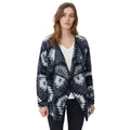 Blue - Front - Mantaray Womens-Ladies Wool Blend Waterfall Jacket