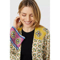 Off White - Side - Mantaray Womens-Ladies Mix & Match Patchwork Kimono Top