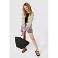 Off White - Pack Shot - Mantaray Womens-Ladies Mix & Match Patchwork Kimono Top
