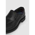Black - Side - Debenhams Mens Leather Airsoft Loafers