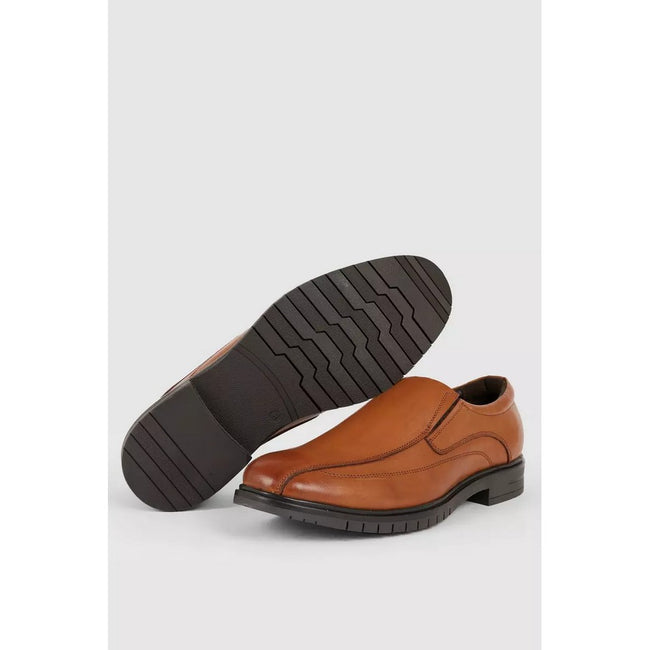 Tan - Lifestyle - Debenhams Mens Leather Airsoft Loafers