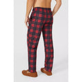 Red - Back - Debenhams Mens Checked Lounge Pants