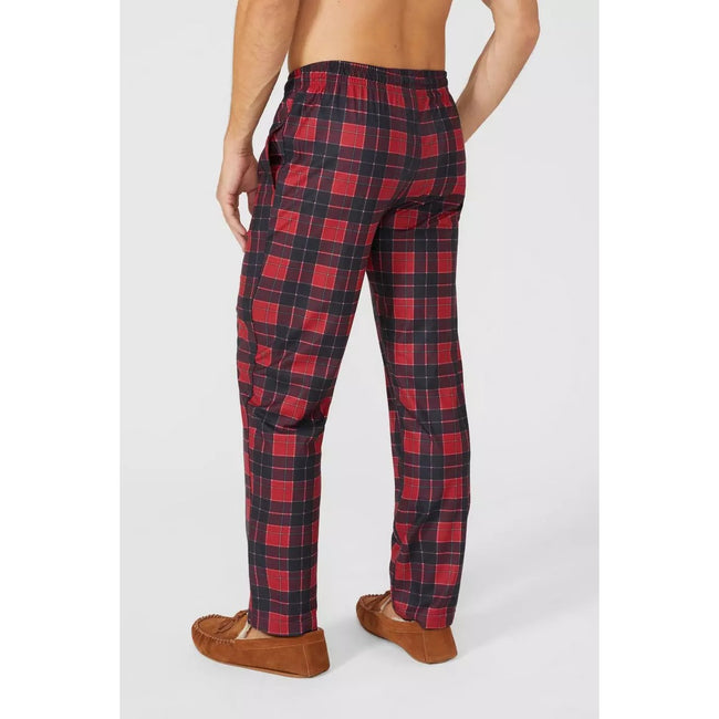 Red - Back - Debenhams Mens Checked Lounge Pants