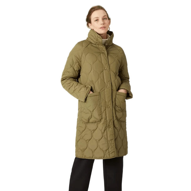 Khaki - Front - Principles Womens-Ladies Onion Quilt Coat