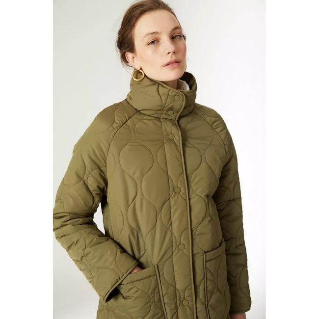 Khaki - Side - Principles Womens-Ladies Onion Quilt Coat