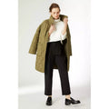 Khaki - Pack Shot - Principles Womens-Ladies Onion Quilt Coat