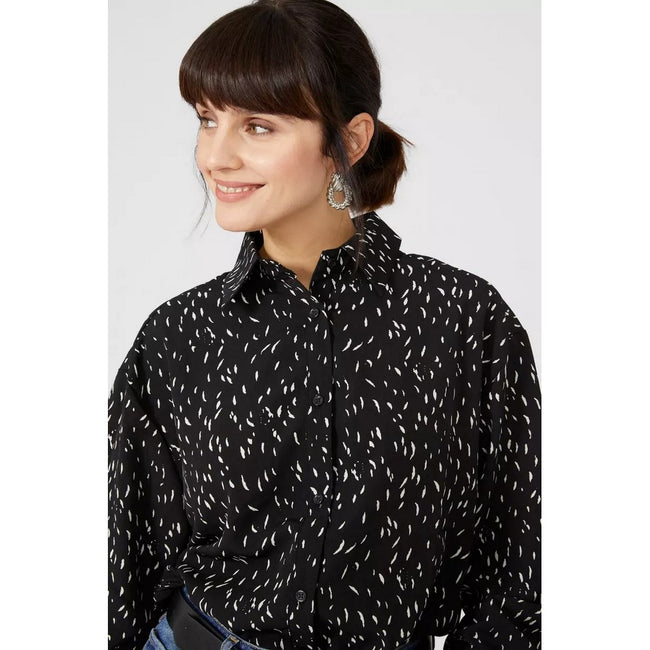 Black - Side - Principles Womens-Ladies Printed Shirt