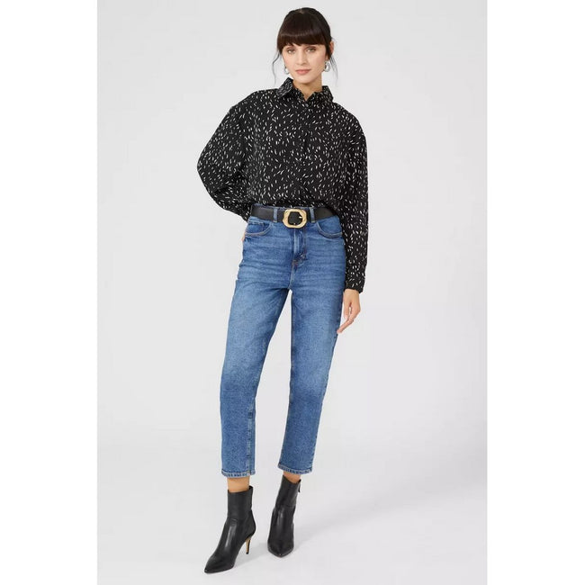 Black - Lifestyle - Principles Womens-Ladies Printed Shirt