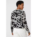Monochrome - Back - Principles Womens-Ladies Printed V Neck Blouse