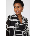 Monochrome - Side - Principles Womens-Ladies Printed V Neck Blouse