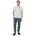 Navy - Lifestyle - Debenhams Mens Microfleece Checked Cuffed Lounge Pants