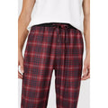 Red - Side - Debenhams Mens Microfleece Cuffed Lounge Pants