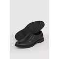 Black - Side - Debenhams Mens Leather Airsoft Shoes