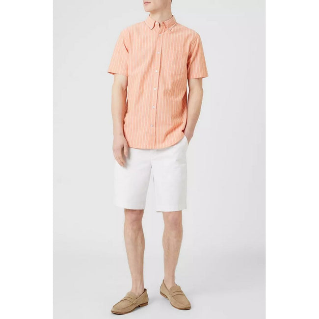 White - Side - Maine Mens Premium Chino Shorts
