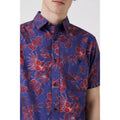 Indigo - Side - Mantaray Mens Floral Shirt