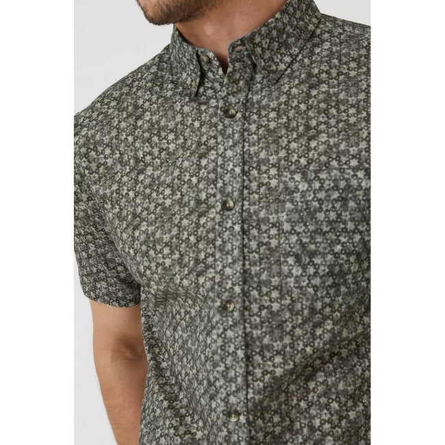 Khaki - Side - Mantaray Mens Circle Shirt