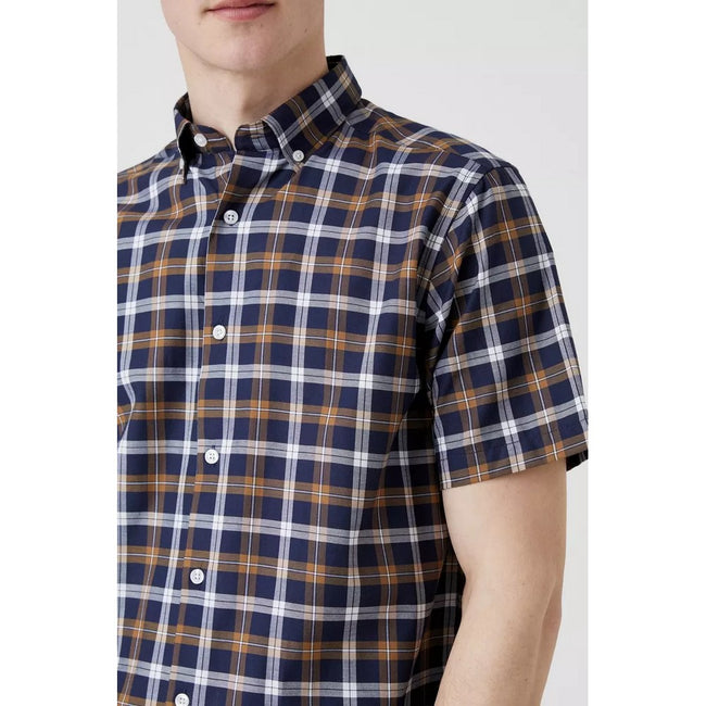 Rust - Side - Maine Mens Bold Check Shirt