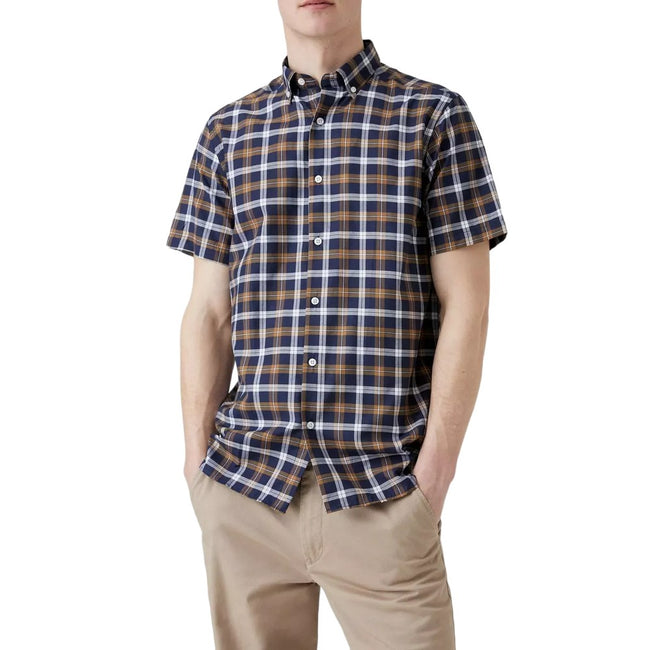 Rust - Front - Maine Mens Bold Check Shirt