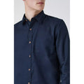 Navy - Side - Mantaray Mens Textured Twill Shirt