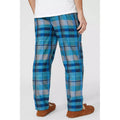 Blue - Back - Debenhams Mens Cotton Poplin Checked Lounge Pants