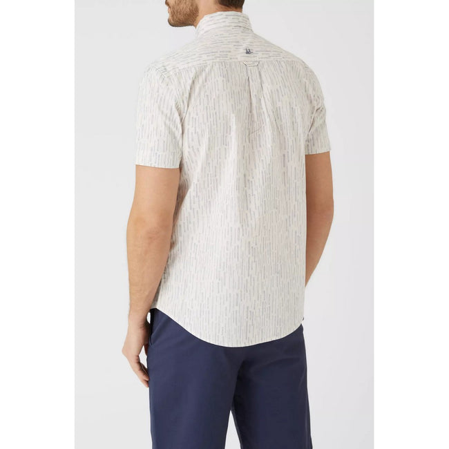 Off White - Back - Mantaray Mens Printed Shirt