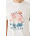 Off White - Side - Mantaray Mens Outsider Printed T-Shirt