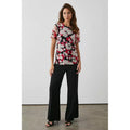 Pink-Black - Pack Shot - Principles Womens-Ladies Abstract Mesh T-Shirt