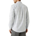 Pale Blue - Back - Maine Mens Quart Check Long-Sleeved Shirt