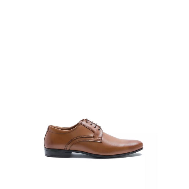 Tan - Close up - Debenhams Mens Thomas Crick Ormond Leather Derby Shoes