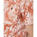 Orange-White - Side - Mantaray Mens Leaf Print Shirt