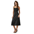 Black - Lifestyle - Principles Womens-Ladies Satin D-Ring Midi Skirt