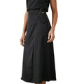 Black - Front - Principles Womens-Ladies Satin D-Ring Midi Skirt