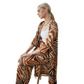Brown - Lifestyle - Principles Womens-Ladies Giraffe Print Longline Kimono
