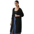 Black - Front - Principles Womens-Ladies Crochet Cardigan
