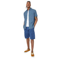 Mid Blue - Pack Shot - Mantaray Mens Garment Dyed Cargo Shorts