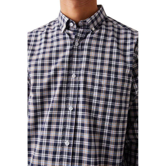Navy - Side - Maine Mens Core Check Shirt