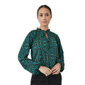 Teal - Front - Principles Womens-Ladies Abstract Blouson Sleeve Top