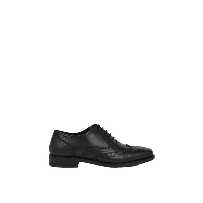Black - Back - Debenhams Mens Leather Airsoft Brogues