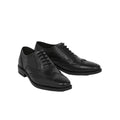 Black - Front - Debenhams Mens Leather Airsoft Brogues