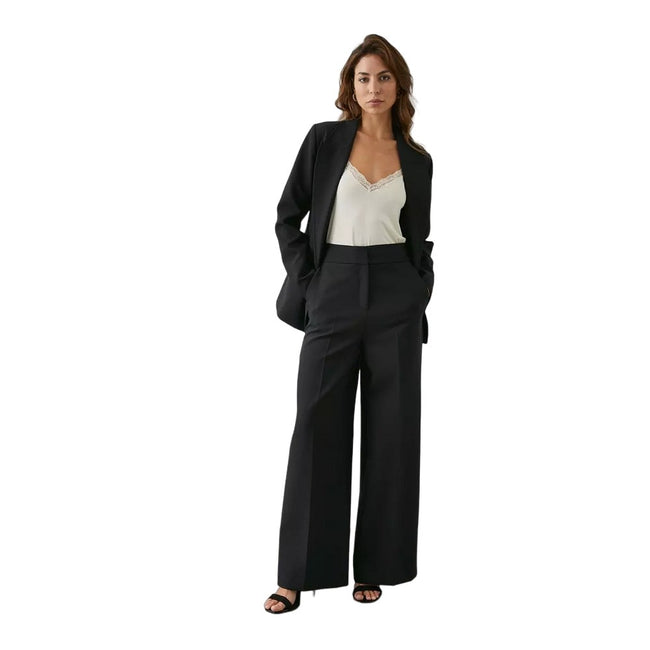 Black - Lifestyle - Principles Womens-Ladies Premium Wide Leg Pants