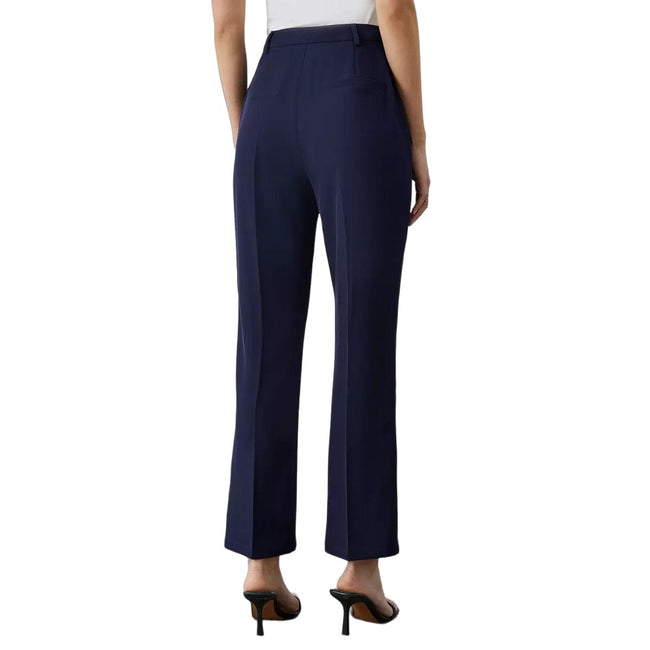Navy - Back - Principles Womens-Ladies Button Tapered Pants