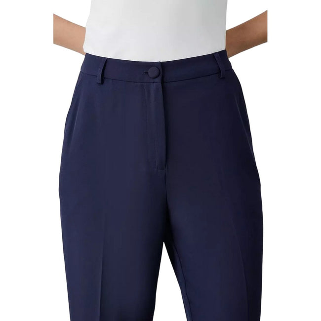Navy - Side - Principles Womens-Ladies Button Tapered Pants