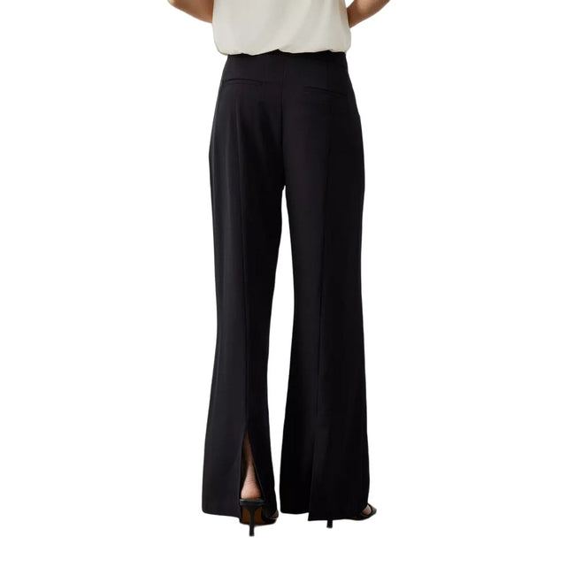 Black - Back - Principles Womens-Ladies Split Hem Wide Leg Pants
