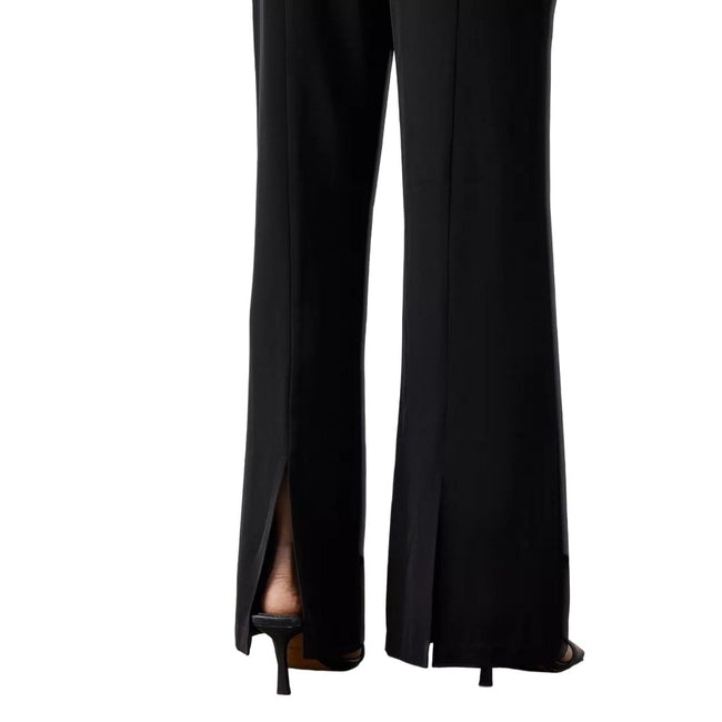 Black - Side - Principles Womens-Ladies Split Hem Wide Leg Pants