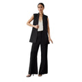 Black - Lifestyle - Principles Womens-Ladies Split Hem Wide Leg Pants