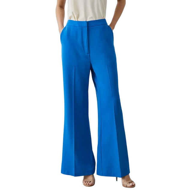 Blue - Front - Principles Womens-Ladies Split Hem Wide Leg Pants