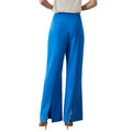 Blue - Back - Principles Womens-Ladies Split Hem Wide Leg Pants