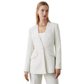 Ivory - Front - Principles Womens-Ladies Collarless Single-Breasted Blazer