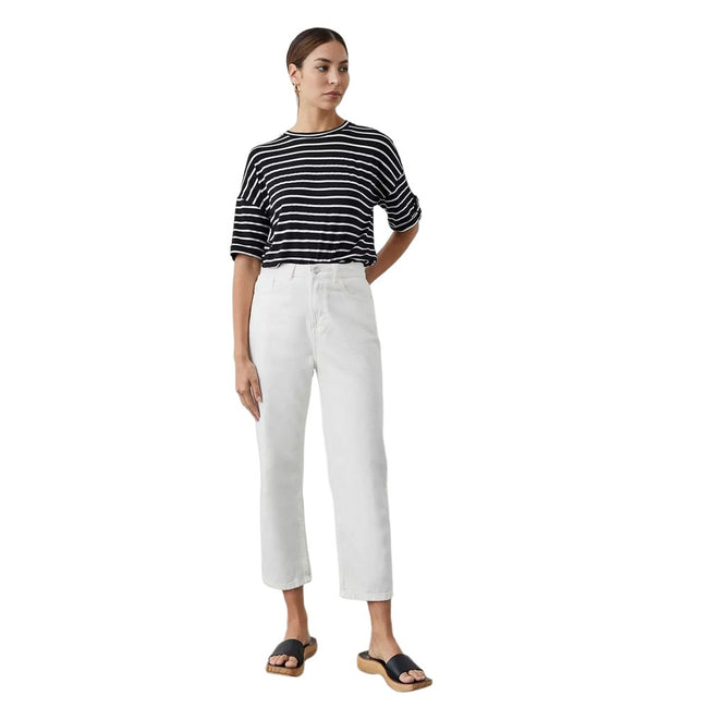 Black - Lifestyle - Principles Womens-Ladies Stripe Buttoned Cuff T-Shirt